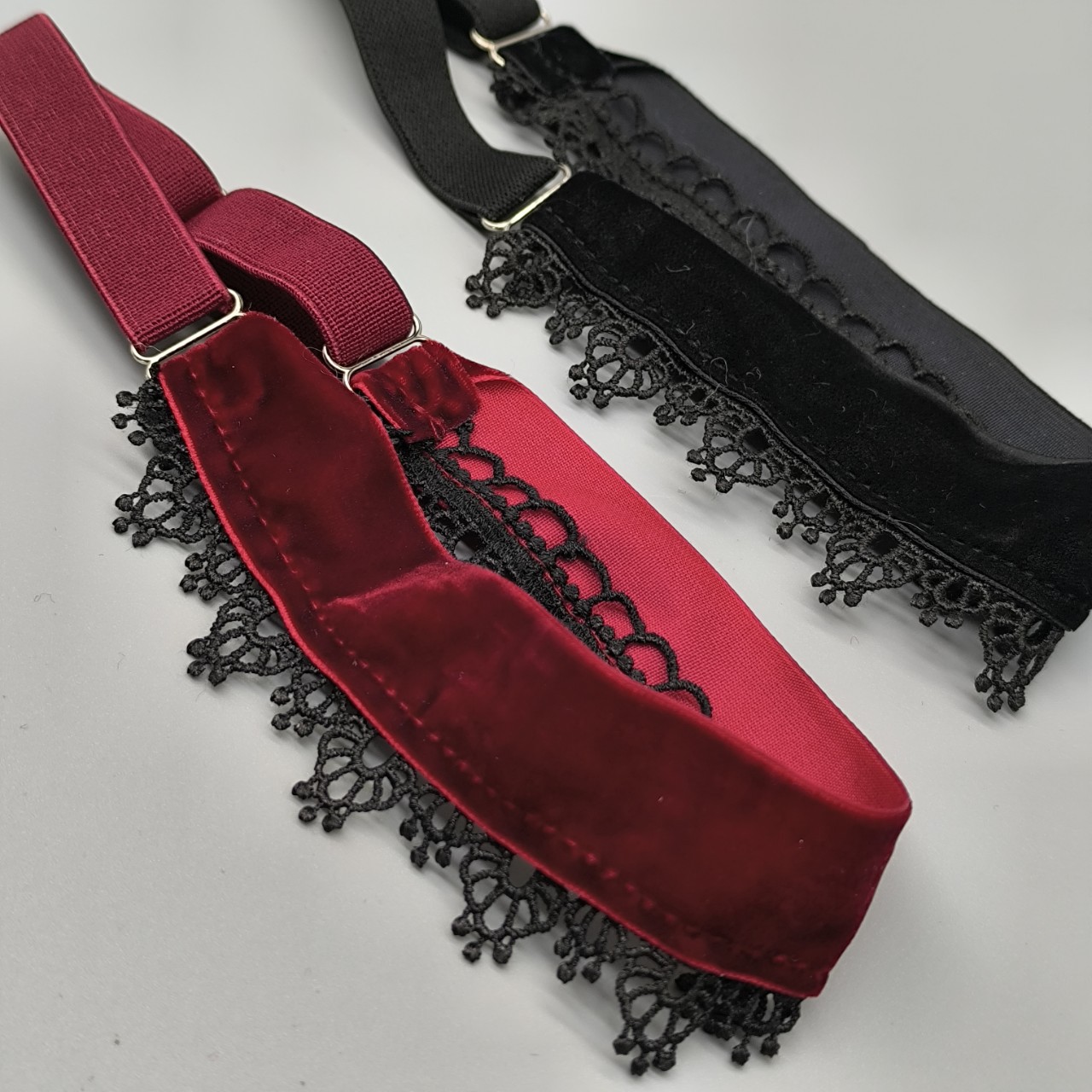 Women'S Accessories Accessorize - Vintage Geniş Kadife Dantel Elastik Ayarlanabilir