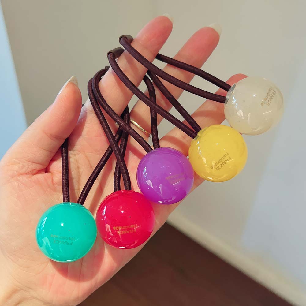 Women Accessories In Wholesale - Ins popüler renkli şeffaf top elastik
