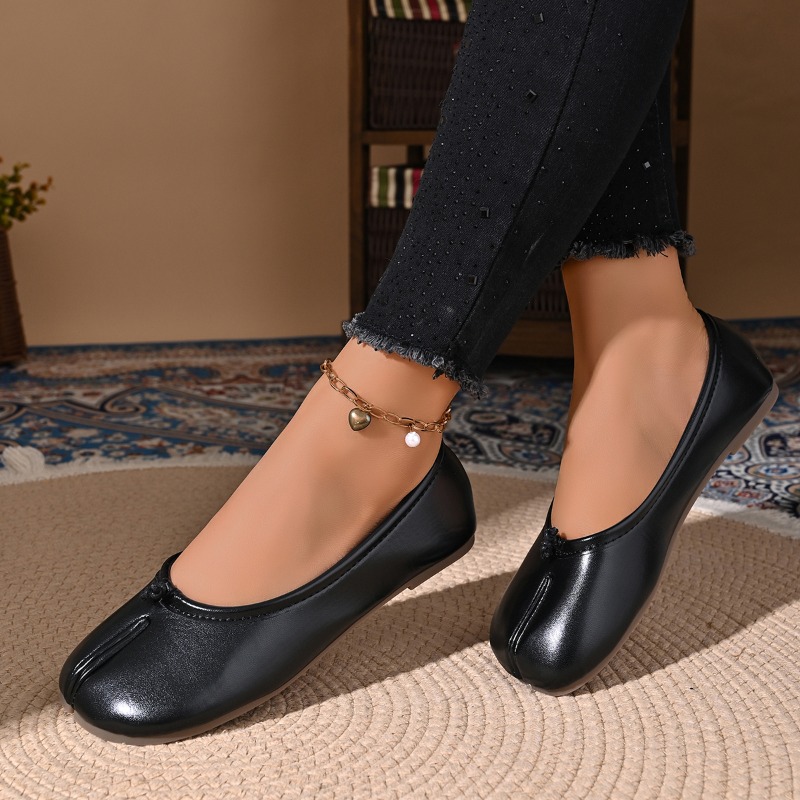 Women'S Jeans Accessories - Kadınlar İçin Rahat Deri Babetler, Yarım