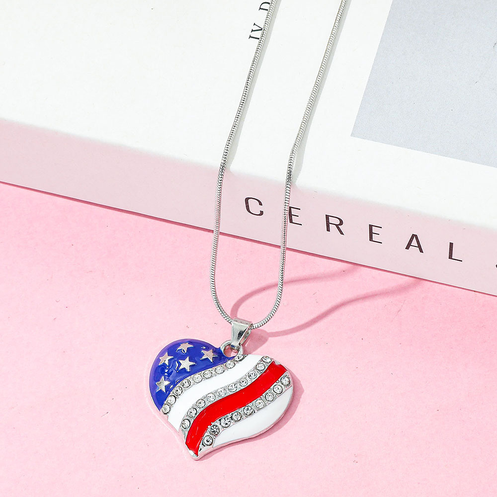 Women'S Accessories Accessorize - Moda Charm Kolye Amerikan Bayrağı ABD