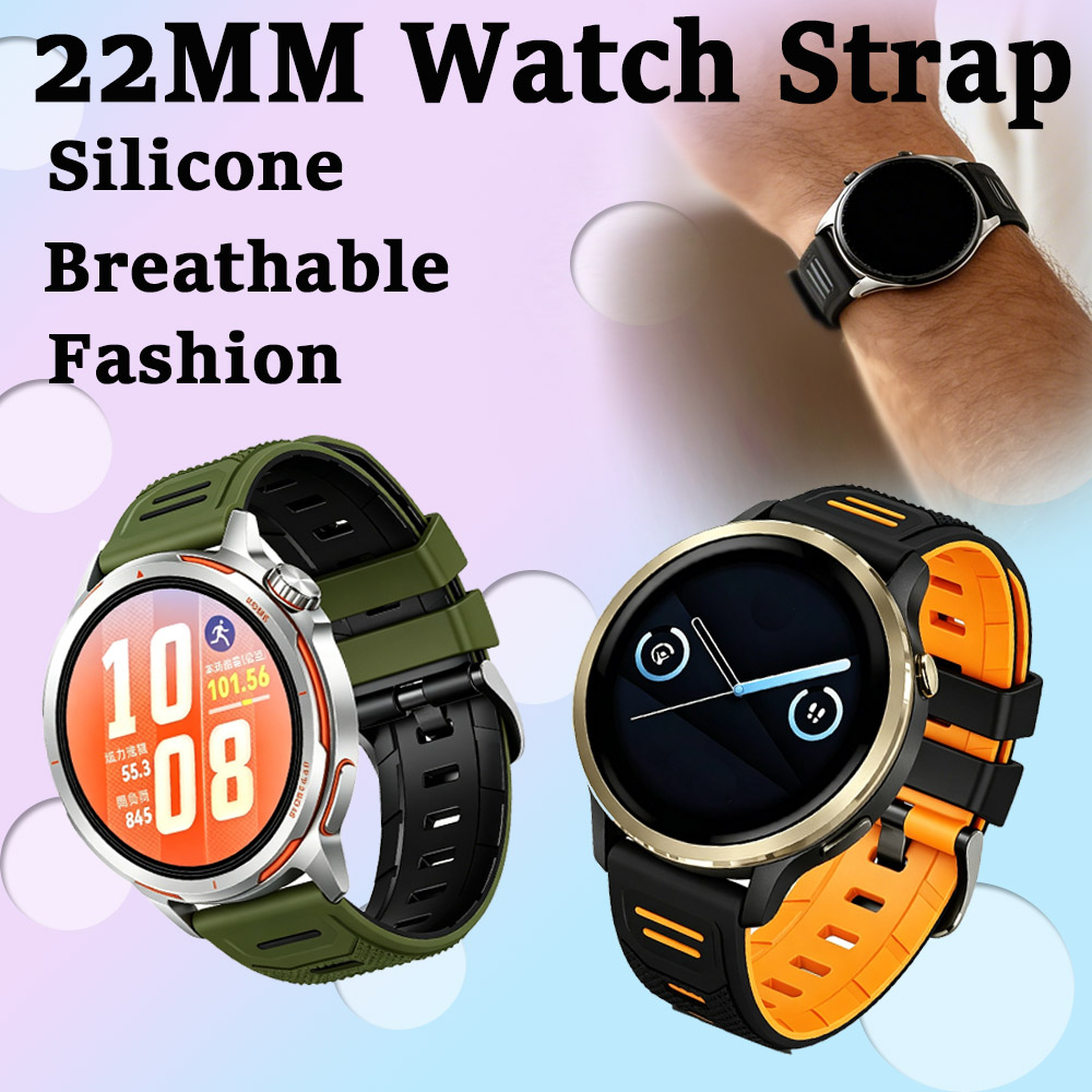 Women'S Accessories To Wear With Watch - 22mm Silikon Saat Kayışı Nefes Alabilen
