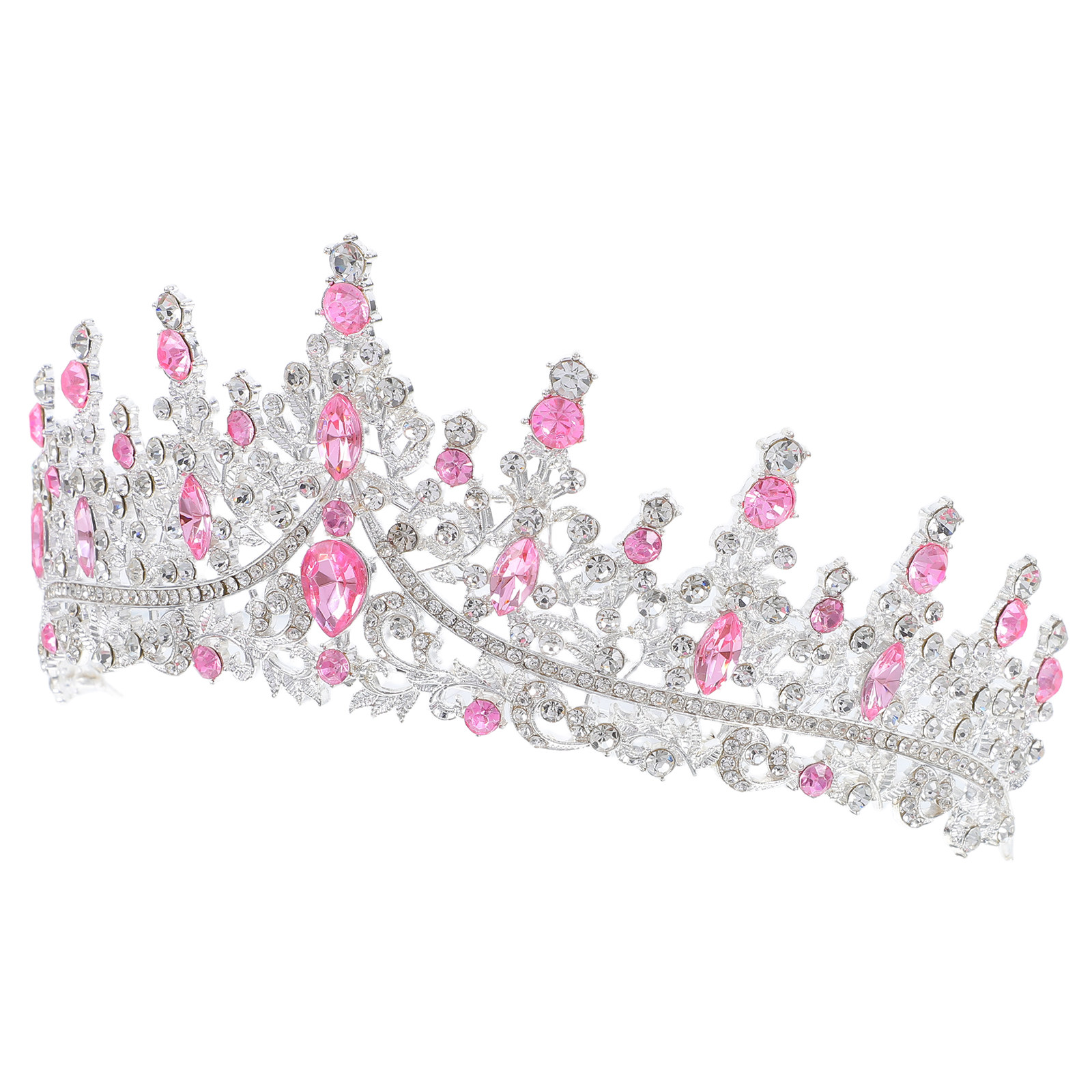 Queen Accessories - Taşlı Taç Saç Bandı Zarif Gelin