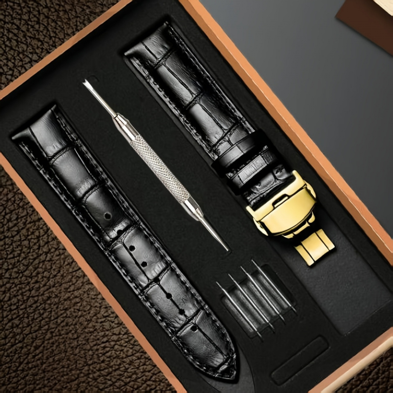 Women'S Accessories To Wear With Watch - Moda erkek deri saat kayışı altın