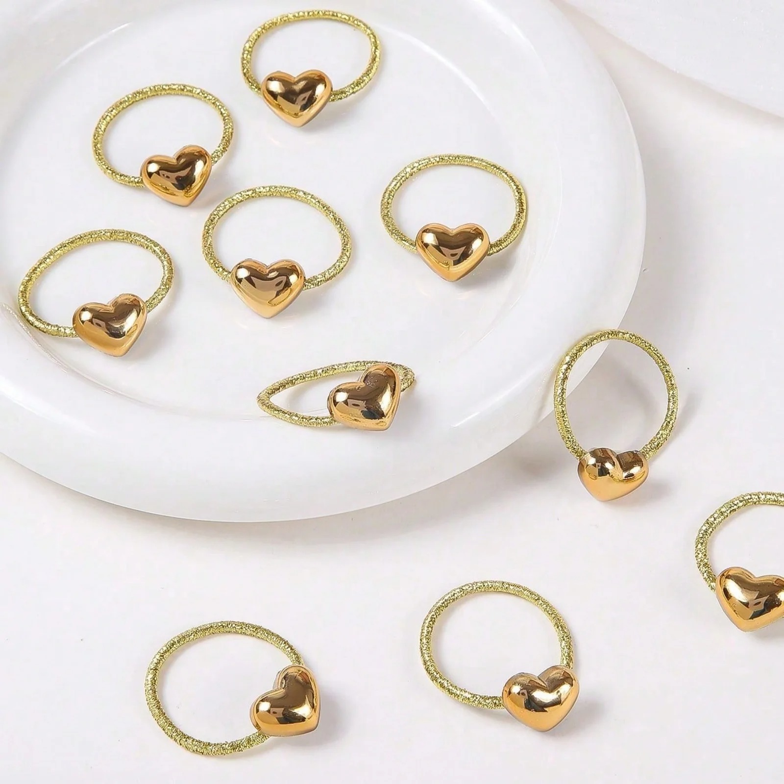 10 adet altın kalp saç halkala - Wrap Ring Gold incelemesi ve fiyatı
