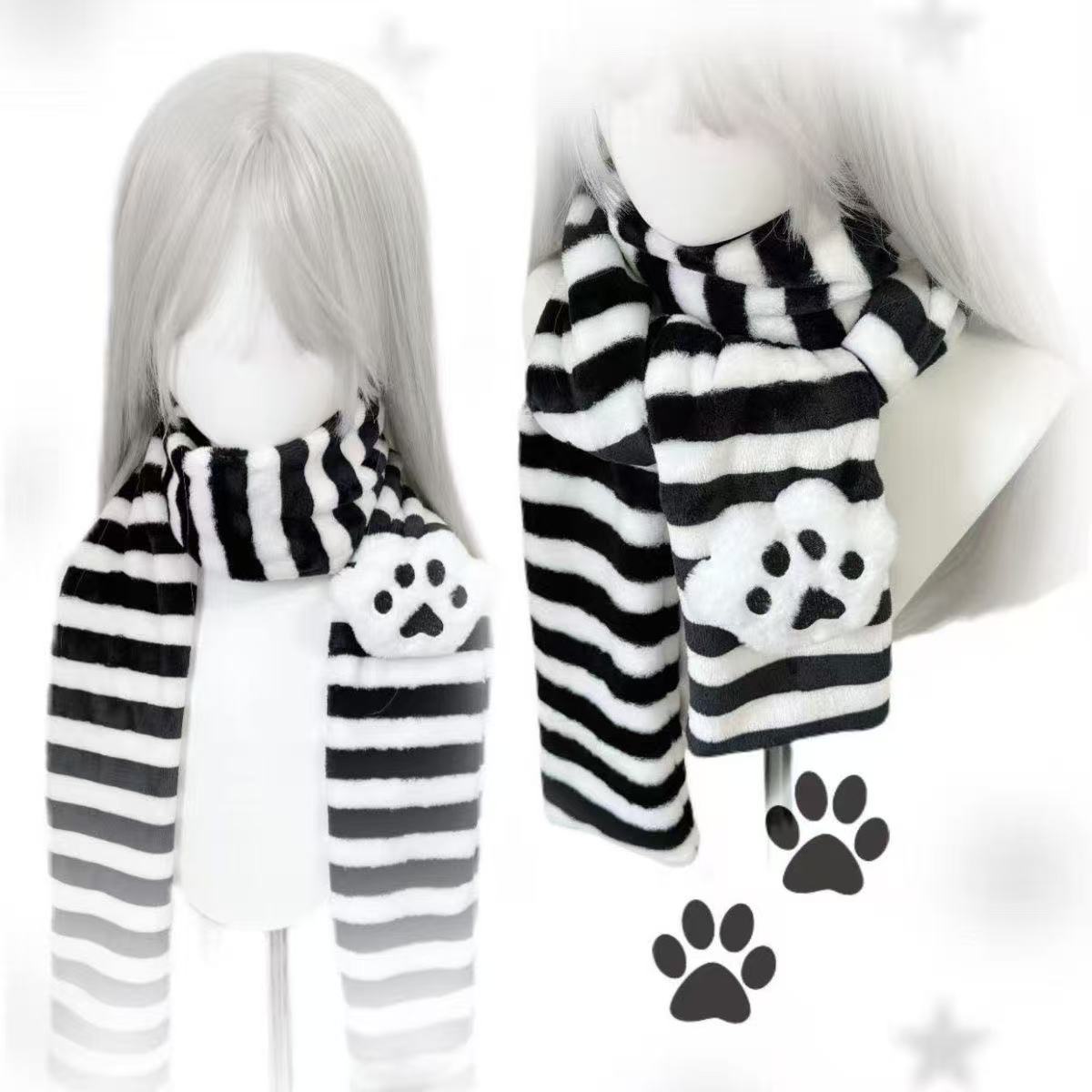 Kawaii Kniied Eşarp Kedi Pençe - Women'S Winter Accessories Set incelemesi ve fiyatı