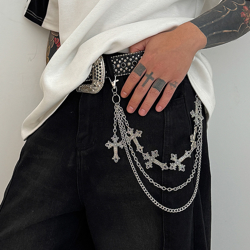 Moda Punk Metal Pantolon Zinci - Women'S Jeans Accessories incelemesi ve fiyatı