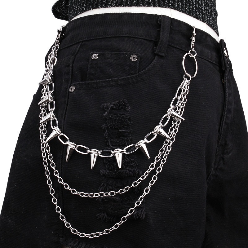 Hip Hop Punk Rock Metal Pantol - Women'S Jeans Accessories incelemesi ve fiyatı