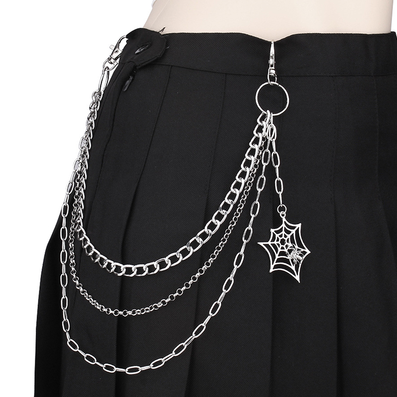 Moda Punk Metal pantolon zinci - Women'S Jeans Accessories incelemesi ve fiyatı