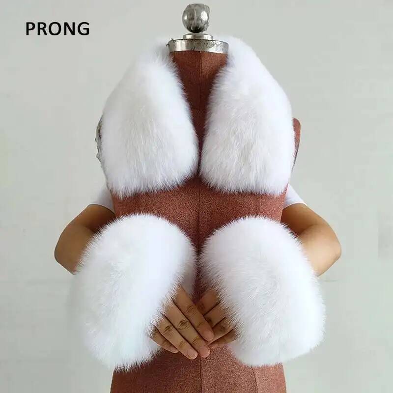 Kış gerçek kürk yaka ve manşet - Women'S Winter Accessories Set incelemesi ve fiyatı