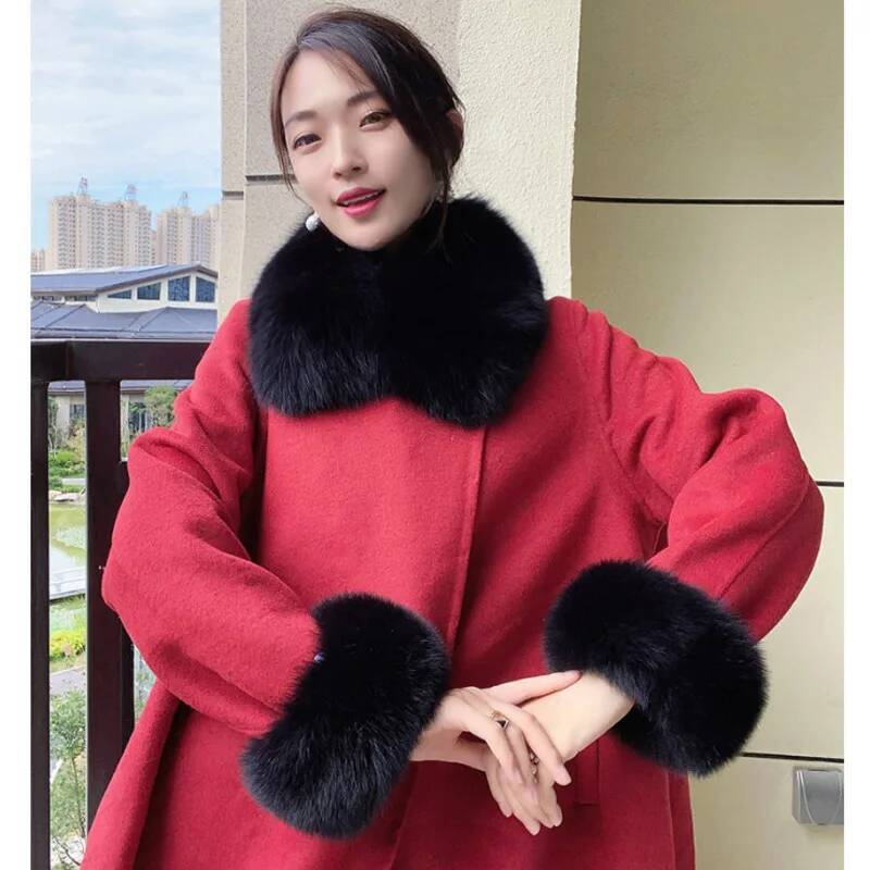 Kış gerçek kürk yaka ve manşet - Women'S Winter Accessories Set incelemesi ve fiyatı